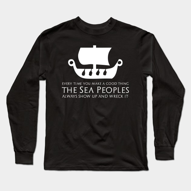 Sea Peoples - Greek Mycenaean Egyptian Levantine History Long Sleeve T-Shirt by Styr Designs